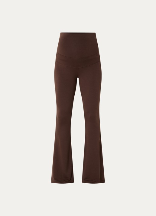Stieglitz High waist flared fit zwangerschapsbroek - voorkant 4 bruin