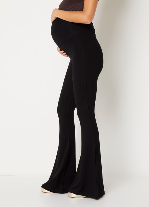 Stieglitz High waist flared zwangerschapsbroek met stretch - detail 2 zwart