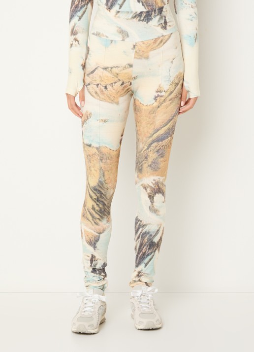 Stieglitz High waist skinny fit legging met print