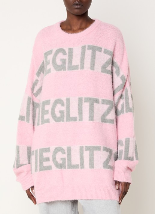Stieglitz Keisa grofgebreide trui met logoprint