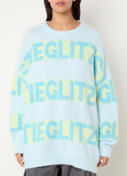 Stieglitz Keisa grofgebreide trui met logoprint