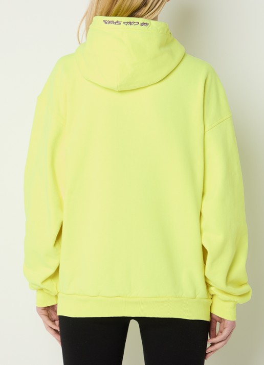 Stieglitz Lena sweatvest met logoborduring - achterkant 3 geel