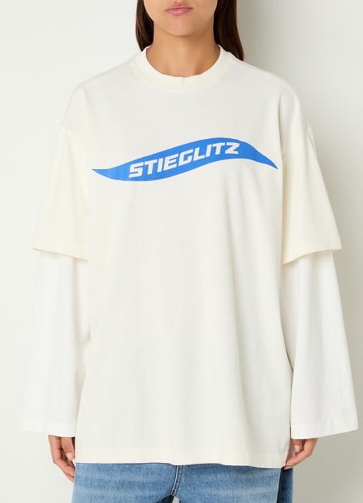 Stieglitz Milano oversized longsleeve met logoprint