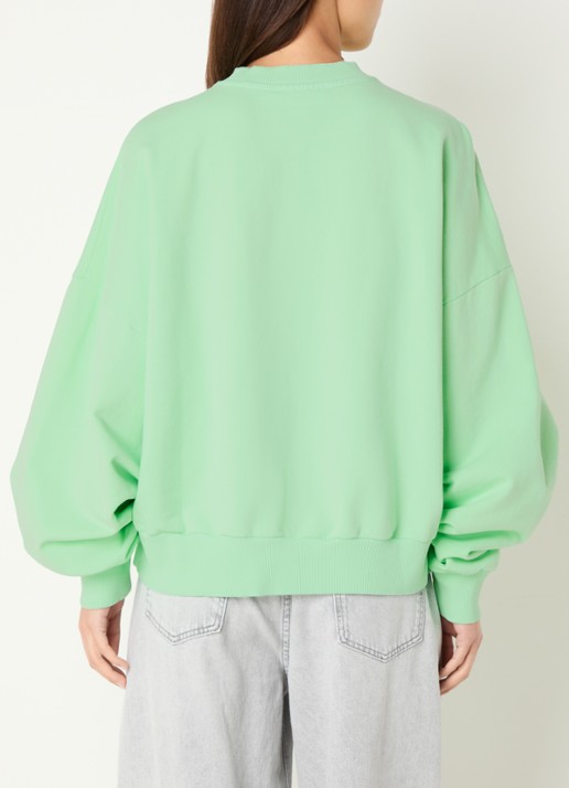 Stieglitz Novia oversized sweater met logoborduring - achterkant 3 mint