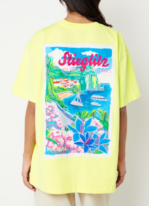 Stieglitz Oversized Heloisa T-shirt met logo- en backprint