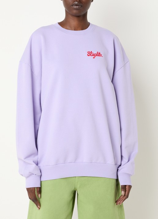 Stieglitz Senna sweater met logo- en backprint - achterkant 3 lila