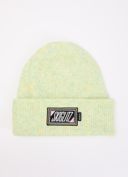 Stieglitz Skiglitz ribgebreide muts in wolblend met logo