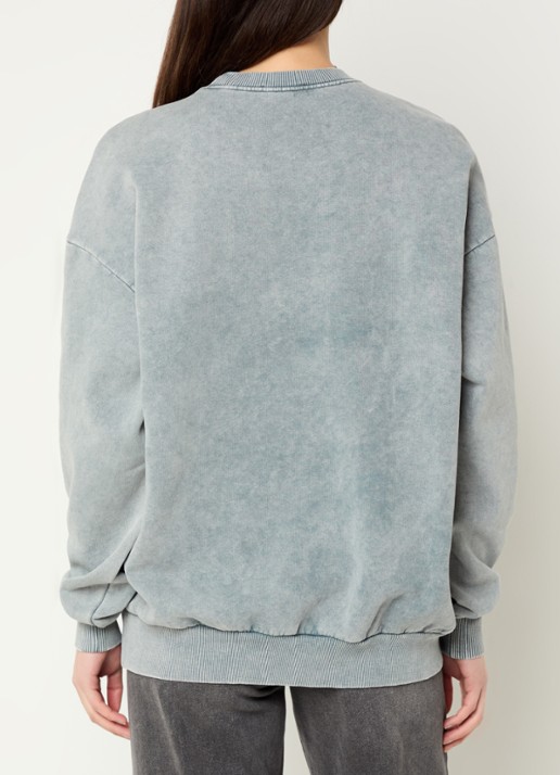 Stieglitz Sweater met logoborduring - achterkant 4 lichtgrijs