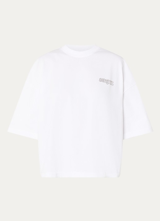 Stieglitz T-shirt met front- en backprint - voorkant 3 wit