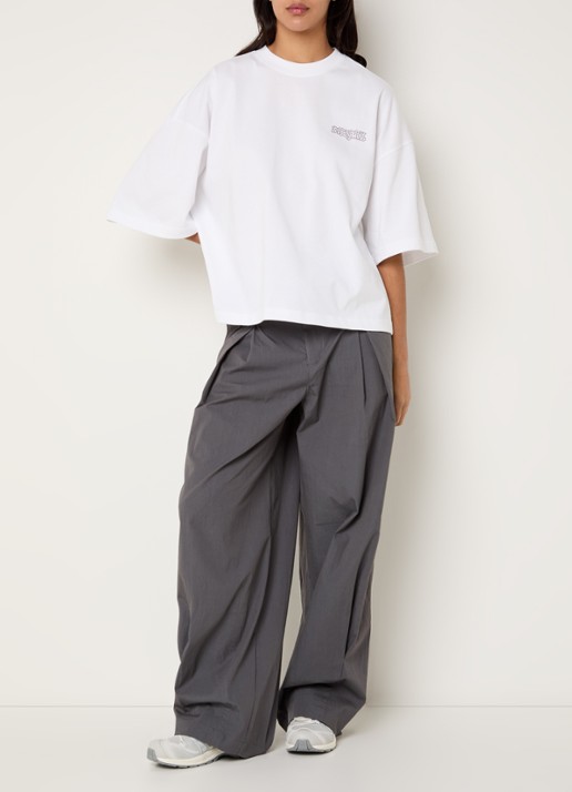 Stieglitz T-shirt met front- en backprint - voorkant 4 wit