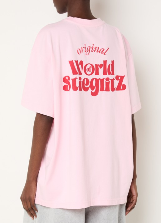 Stieglitz World of Stieg oversized T-shirt met logo- en backprint