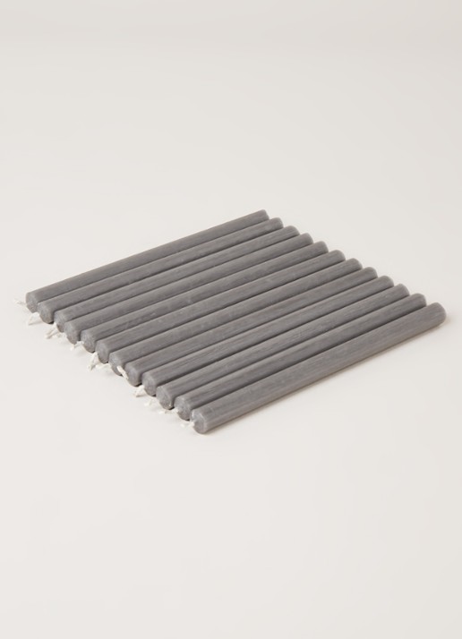 STOFF Nagel Kaars set van 12 - detail 3 donkergrijs