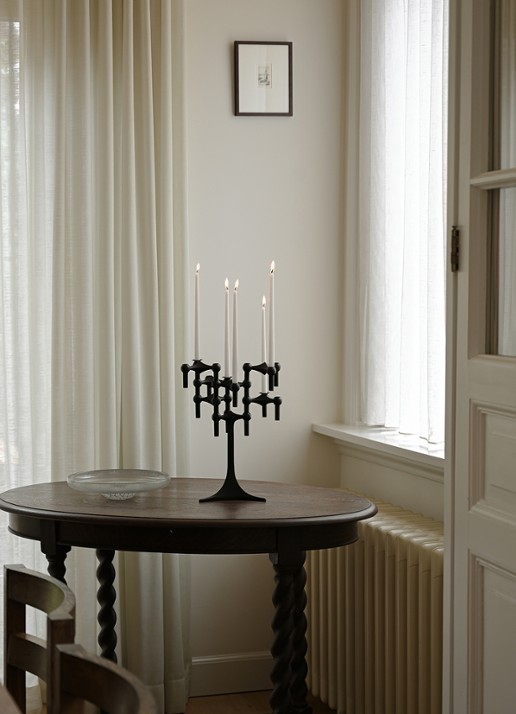 STOFF Nagel Kandelaar 6 cm set van 3 - achterkant zwart