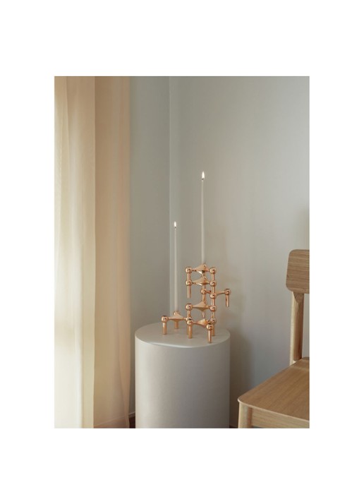 STOFF Nagel Nagel kandelaar 10,2 cm - voorkant 4 roségoud