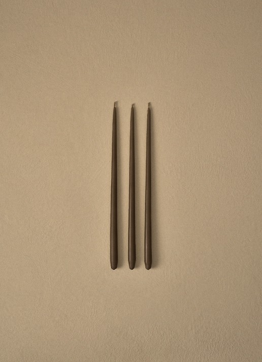 Stoff Nagel Stoff Nagel Ester & Erik kaars set van 6   - voorkant 2 grijs