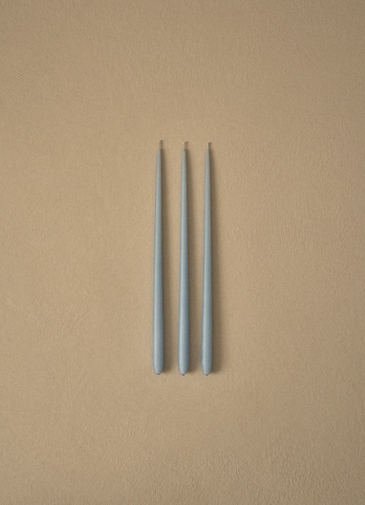 Stoff Nagel Stoff Nagel Ester & Erik kaars set van 6 - voorkant 2 lichtblauw