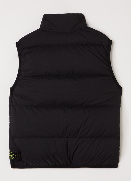 Stone Island 00001 gewatteerde bodywarmer met donsvulling - achterkant zwart