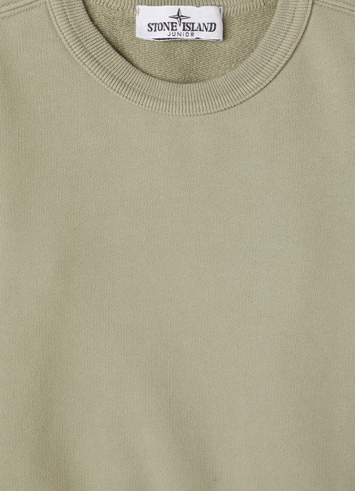 Stone Island 00001 sweater met logo - detail lindegroen