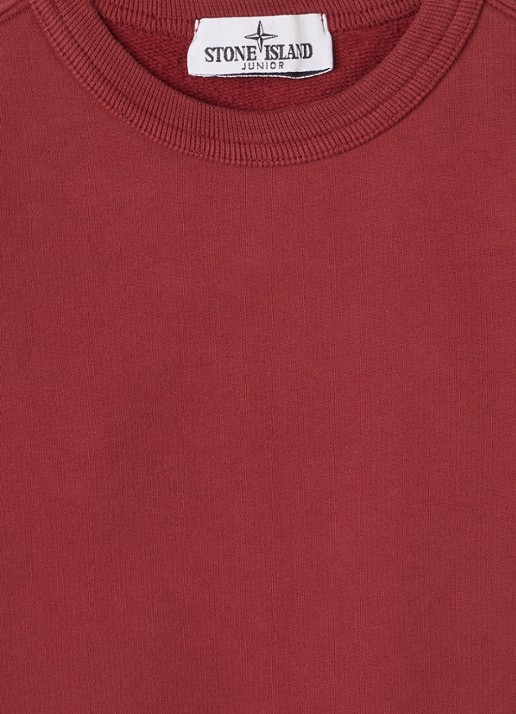 Stone Island 00001 sweater met logo - detail bordeauxrood