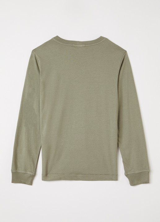 Stone Island 00002 Longsleeve met logo - voorkant 3 antraciet