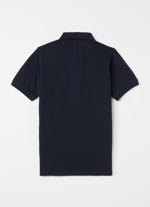 Stone Island 00002 Polo met logo - voorkant 2 donkerblauw