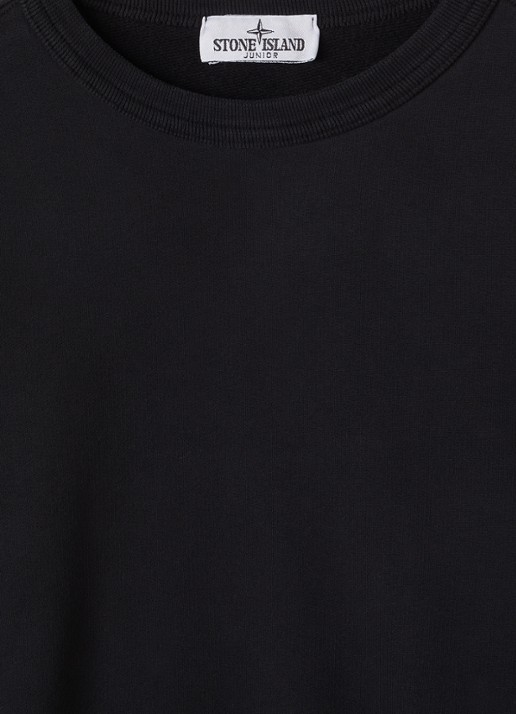 Stone Island 00002 sweater met logo - detail zwart