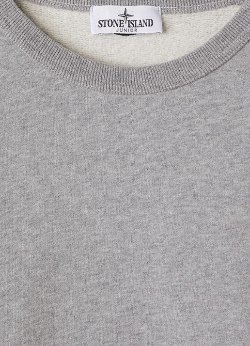 Stone Island 00002 sweater met logo - detail 3 grijsmele