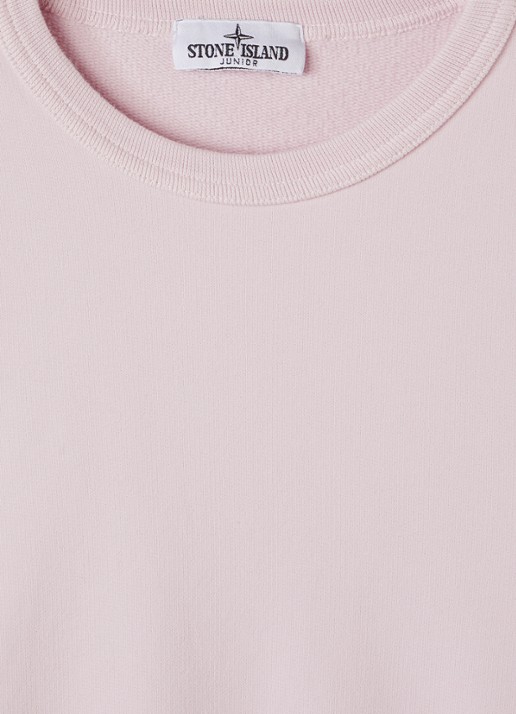 Stone Island 00002 sweater met logo - detail roze