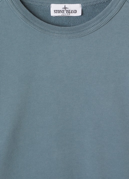 Stone Island 00002 sweater met logo - detail petrol