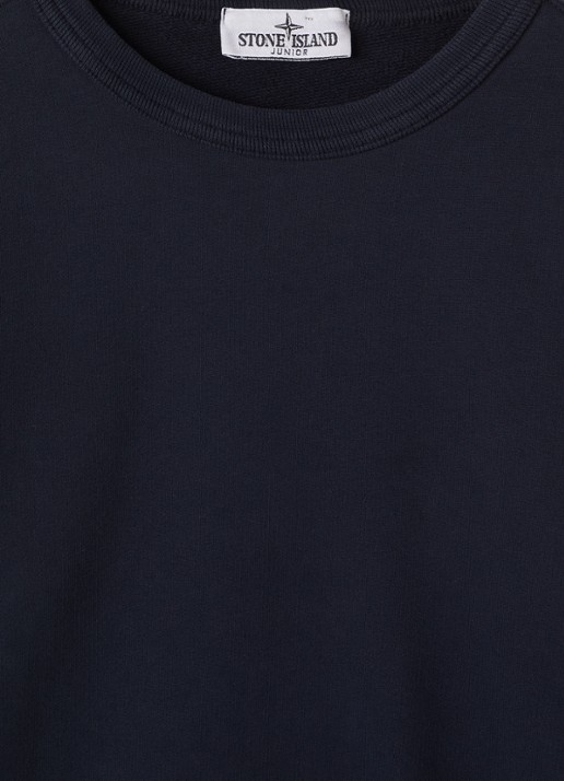 Stone Island 00002 sweater met logo - detail donkerblauw