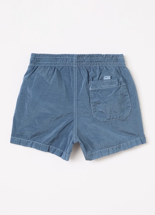 Stone Island 00002 zwemshorts met logo - voorkant 2 staalblauw