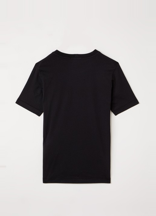 Stone Island 00003 T-shirt met logo - voorkant 2 zwart