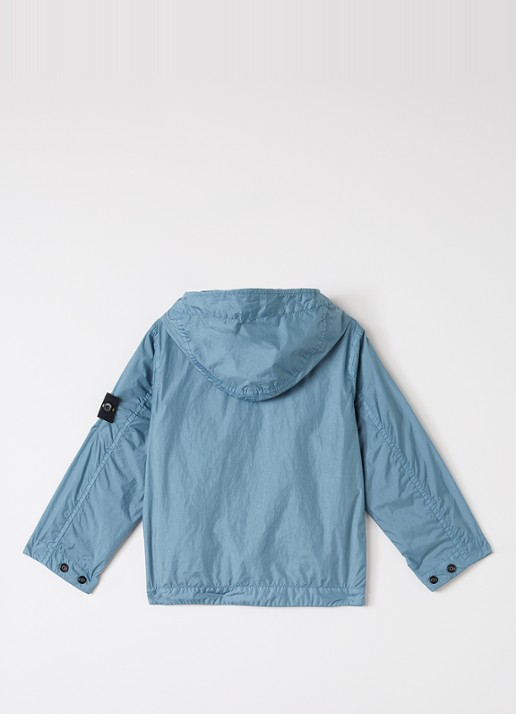 Stone Island 00003 windjack met logo - achterkant blauwgrijs