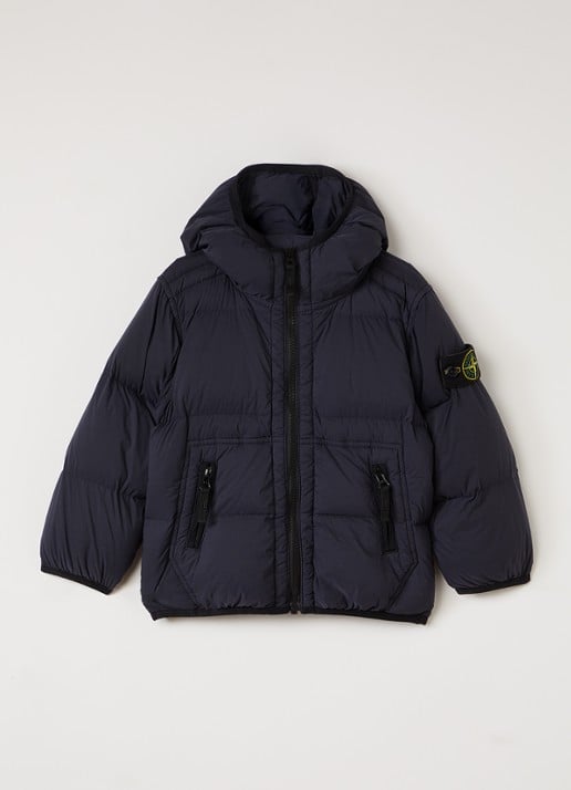 Stone Island 00004 puffer jack met capuchon en ritszakken