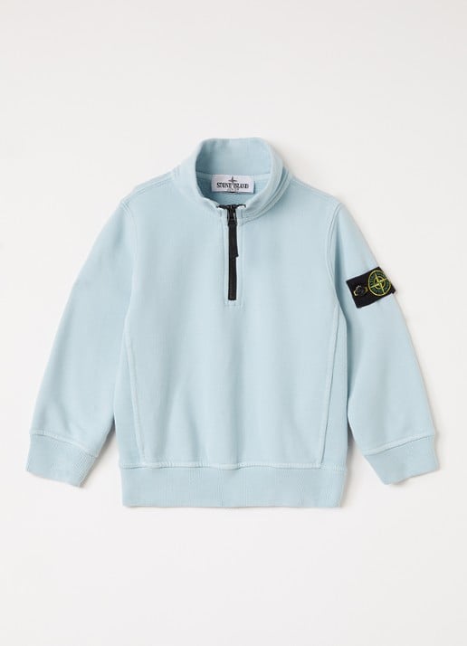 Stone Island 00005 sweater met logo en halve rits