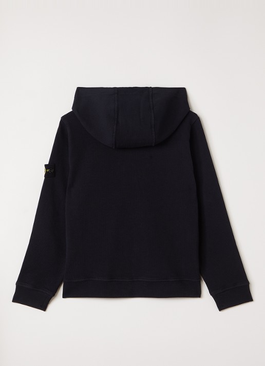 Stone Island 00007 ribgebreid vest - achterkant 3 donkerblauw