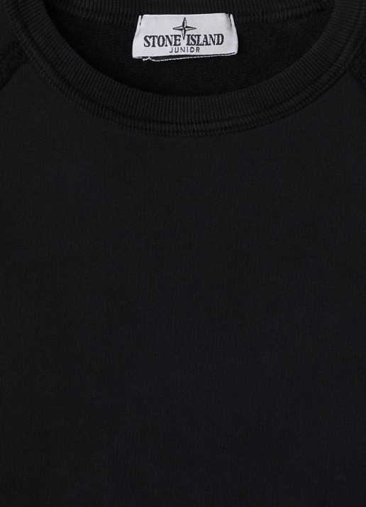 Stone Island 00007 sweater met logo - detail zwart
