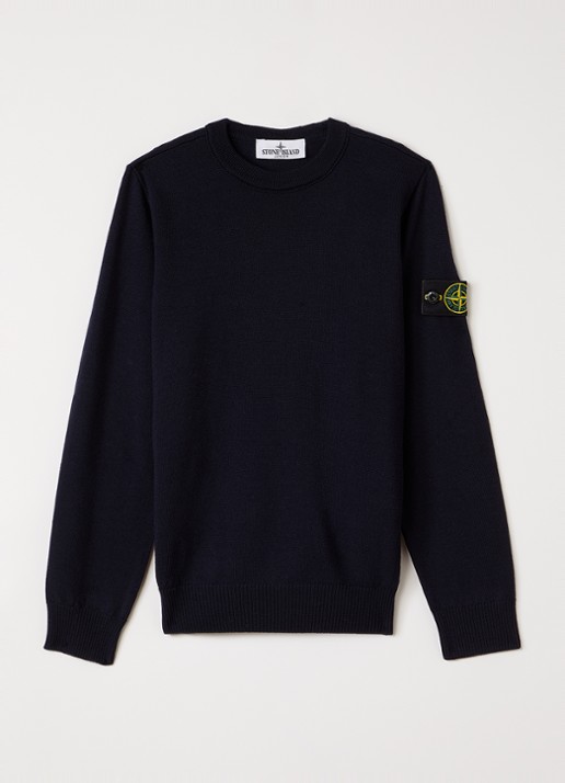 Stone Island 00009 fijngebreide pullover van scheerwol