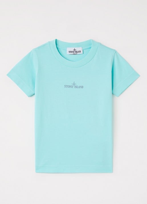 Stone Island 00009 T-shirt met logo- en backprint