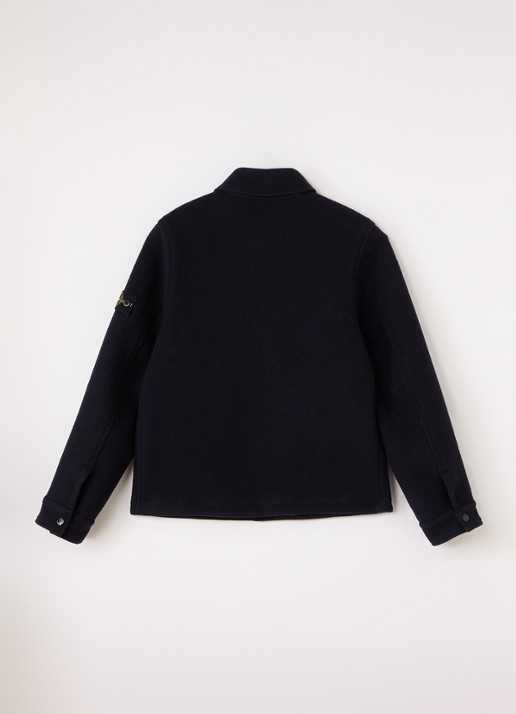 Stone Island 00010 jack van wol - achterkant 3 donkerblauw