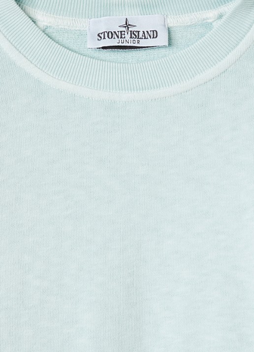 Stone Island 00012 sweater met logo - detail mint