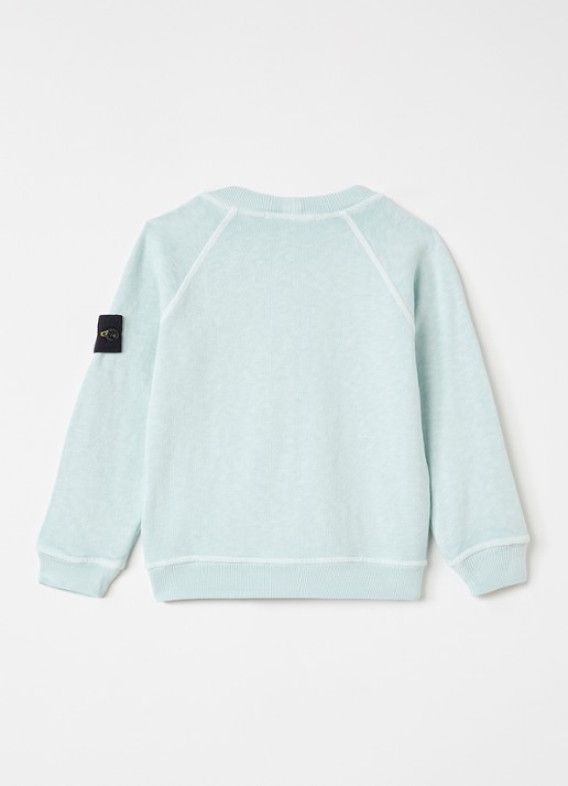 Stone Island 00012 sweater met logo - voorkant 3 mint