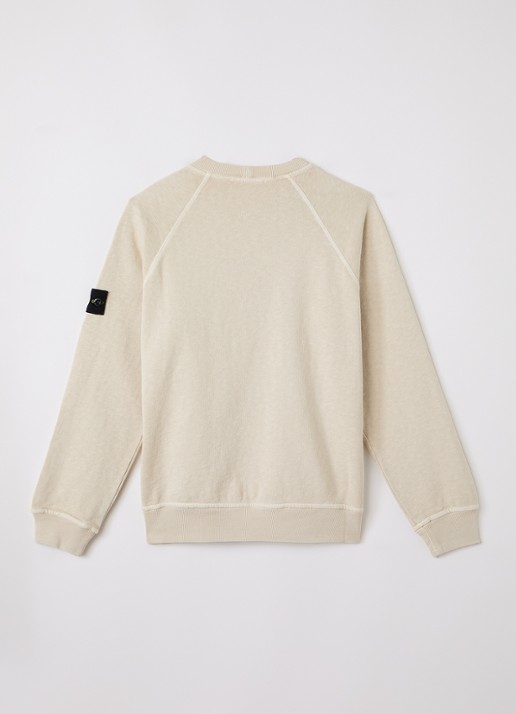 Stone Island 00012 sweater met logo - voorkant 2 beige