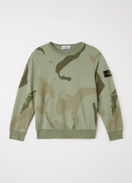 Stone Island 00013 sweater met camouflageprint