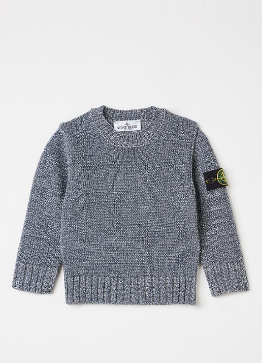Stone Island 00014 grofgebreide trui met gemêleerd dessin