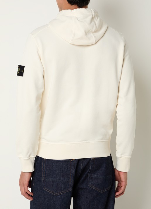 Stone Island 08514 Felpa sweatvest met logo - achterkant 6 creme