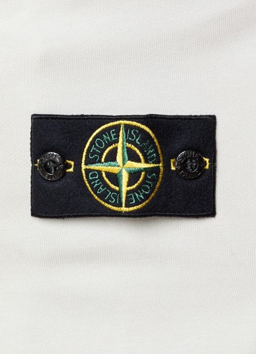 Stone Island 08514 Felpa sweatvest met logo - detail 2 grijs