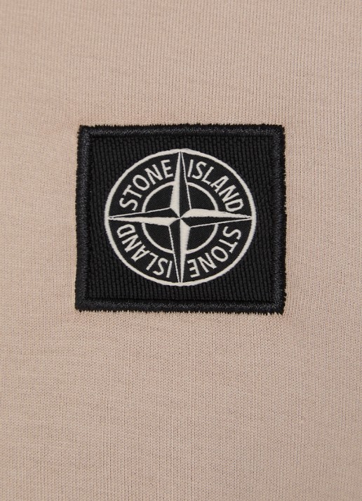 Stone Island 11002 T-shirt met logo - detail 2 donkerbeige