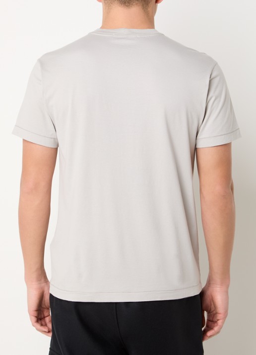 Stone Island 11002 T-shirt met logo - achterkant grijs