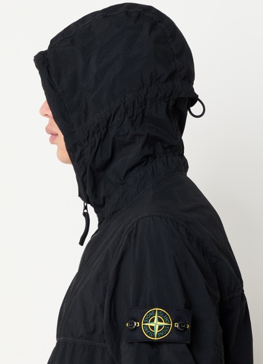 Stone Island 12572 regenjack met capuchon en klepzakken - detail 5 zwart